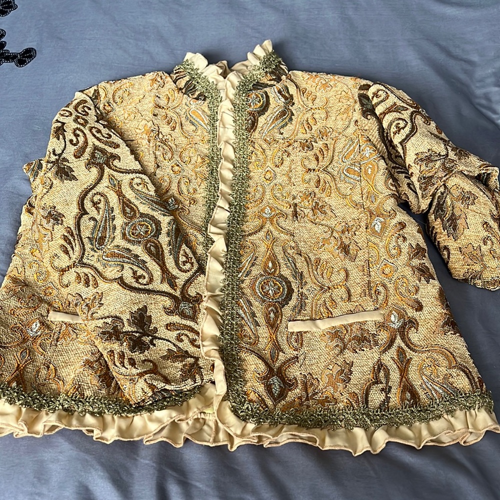 Unique vintage tapestry embroidered Alex Kim jacket